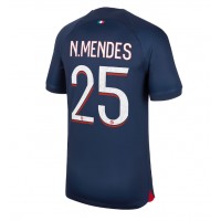 Fotballdrakt Herre Paris Saint-Germain Nuno Mendes #25 Hjemmedrakt 2023-24 Kortermet